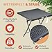 Casaria® Gartentisch Wetterfest Klappbar 65x65cm Balkontisch Polyrattan Outdoor Klein 60kg Belastbarkeit Klapptisch Garten Terrasse Balkon Camping Tisch Schwarz