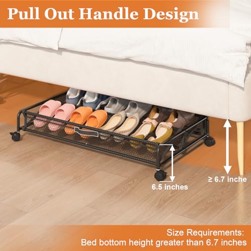 Kosiwu Under Bed Shoe Storage With Wheels thumb #3