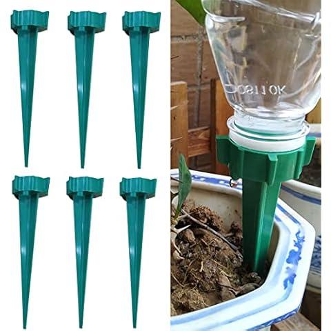 6 pieces Plant water dispenser Plant Self Watering Spikes System Plants watering holiday Adjustable Plants Drip Irrigation Easy For Watering Garden Plants Flowers Watering Indoor Plants Watering Cover