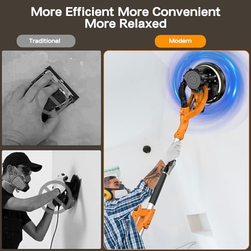 9-Speed Drywall Sander with LED Light
