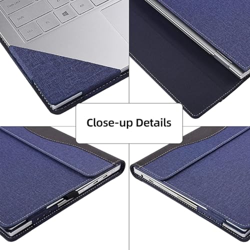 Funda para ASUS ProArt PX13 de piel azul con bolsillo 7