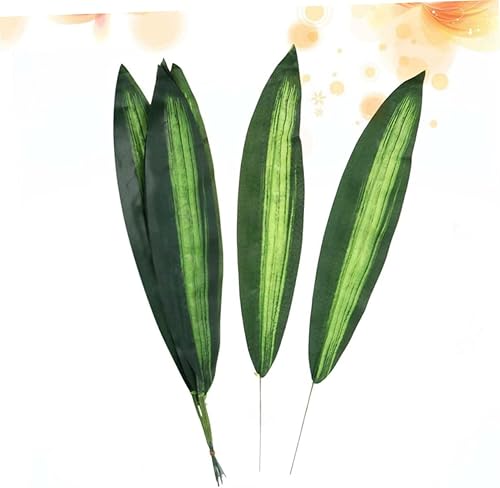 Miniatura 3 de Veemoon Hojas tropicales artificiales, 10 unidades, decoración de plantas falsas, plantas de imitación para interiores, hojas de simulación