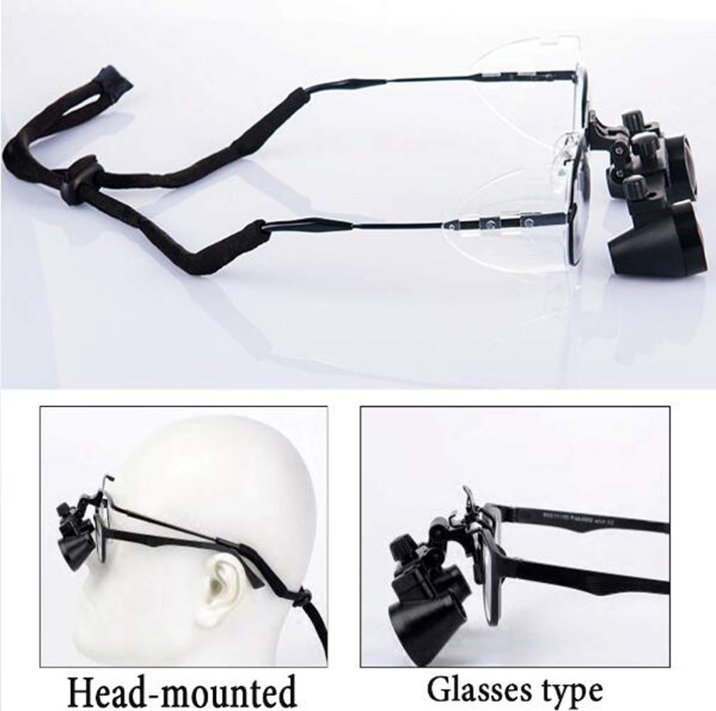 Lupas, Lupas De Aumento, Lupas con Luz Montadas En La Cabeza, Lupa Binocular De Aumento De 2.5X / 3.5X, para Lectura, Lupa para Joyería