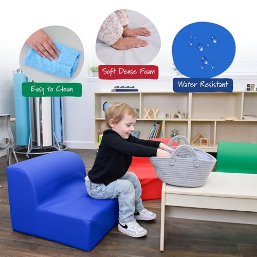 Children's Factory Library Lounger, Flexible Seating Classroom Furniture, Comfy Kids Chairs, Blue, Single Lounger by Children's Factory - Image 5