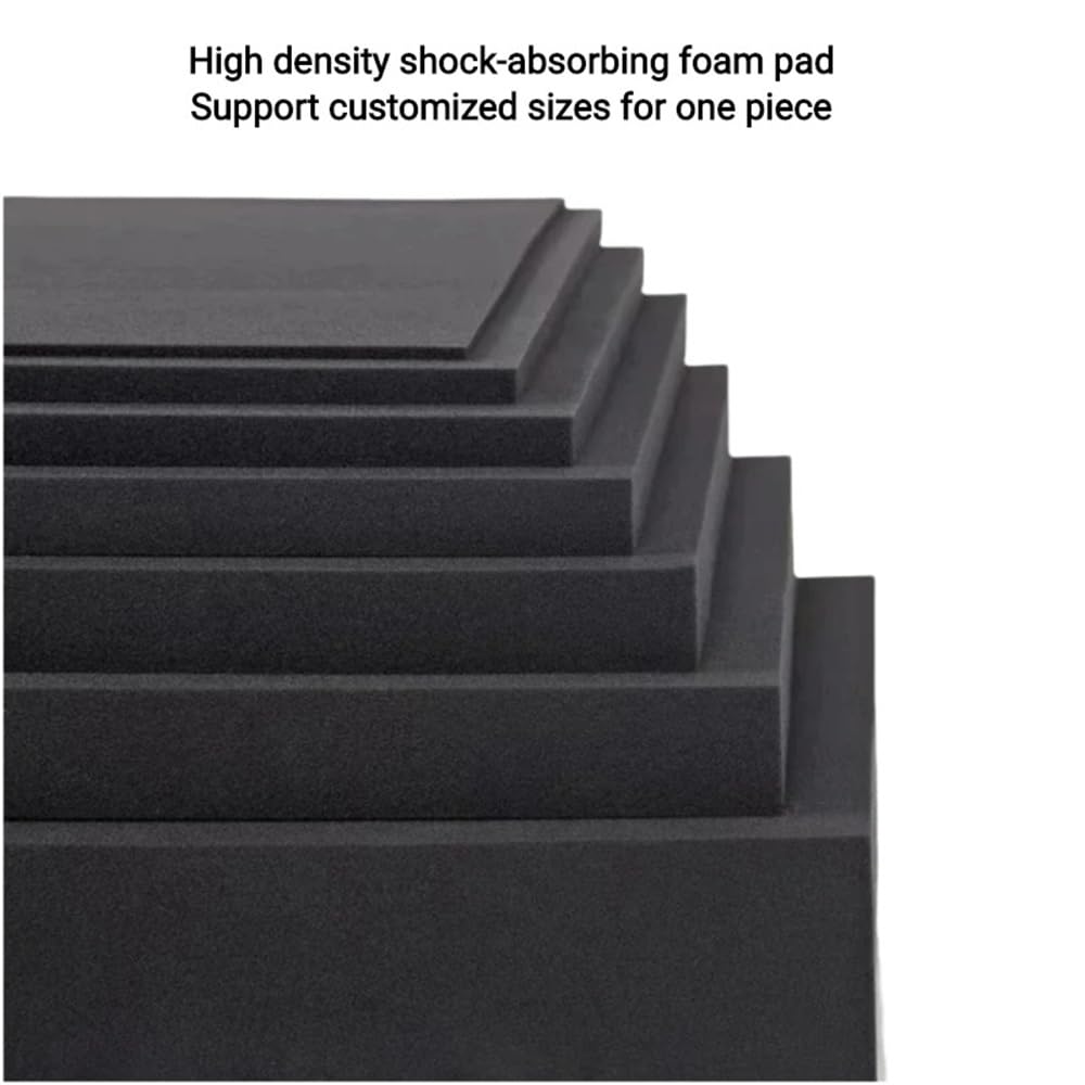 Foams Insert, 50x30cm High Density Foam Pad Toolbox Shock-Absorbing Sponge Sheet Hard Flight Case Shadow Foams Insert Tools Organizer 45x35cm 1PC(L 50cm x W 30cm,H 3cm)