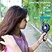 Small Handheld Battery Operated Face Fan with 2 Batteries, Portable & Rechargeable, Folding Design, Strong Airflow, 3 Settings, Ideal for Disney & Travel & Dry Eyelash, Blue, 4Inch (10-1000-F218)