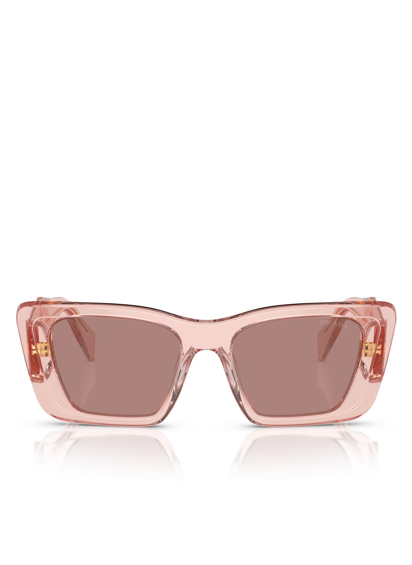Prada Sunglasses PR 8 YS 19Q10D Transparent Peach Light Brown