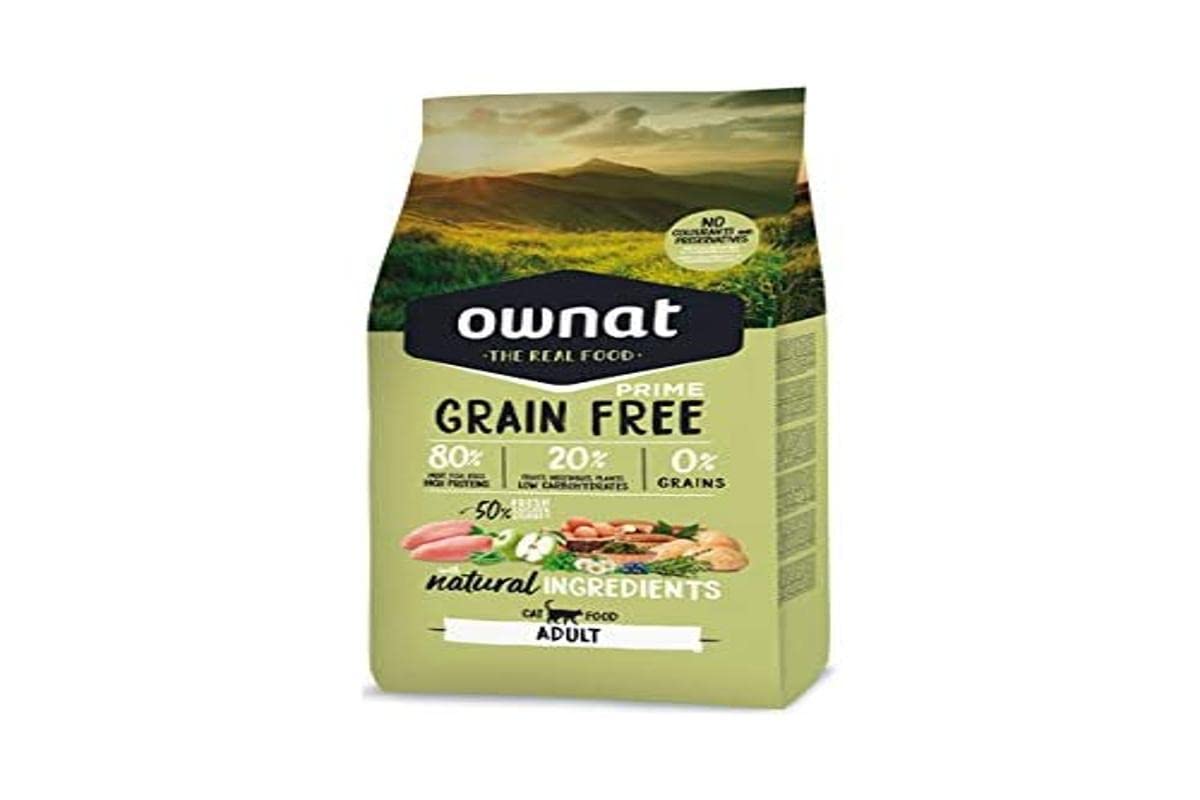 Ownat Croquettes pour Chat Prime sans Céréales Adult Chicken/Turkey