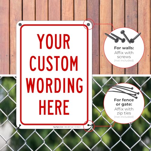 image for Sigo Signs Custom Sign, Personalized Metal Signs for Office, Business,