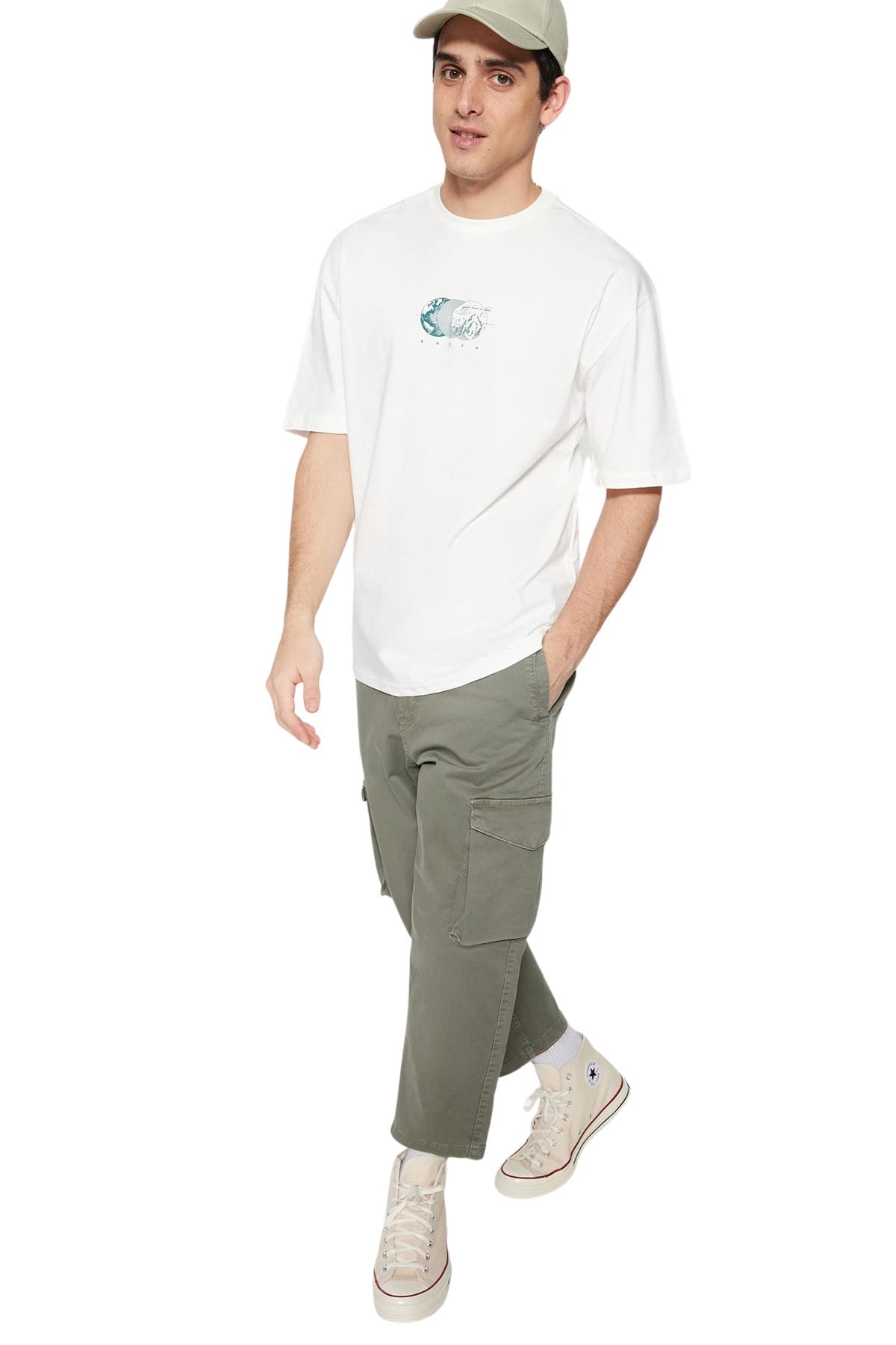 Trendyol Relaxed fit Basic Crew Neck Knit T-Shirt Hemd,