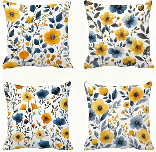 Lot de 4 housse coussin 60x60 super doux lavable pour decoration salon - 2