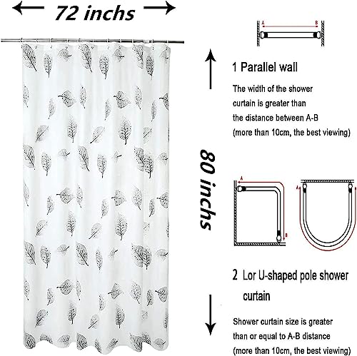 Celberena Shower Curtain Liner 72X80 Inchs, Peva Bathroom Plastic Shower Curtains Waterproof Decor Farmhouse Shower Curtain Set With 12 Pack Plastic Hooks #TOP4
