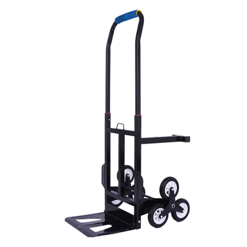 HTTGDGDH Trolleys,Multifunction Trolley,Portable Recycling Vehicles,Heavy Duty Stair Climbing Truck Climbing Cart 6 Wheeler Truck With Support Frame Shopping Cart Traile,A,B