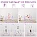 FINCOME Gymnastics Bar for Kids with Gymnastics Rings, Height Adjustable Gymnastics Horizontal Bar, Foldable Bar Gymnastics Equipment for Home Room Indoor Outdoor Training, Gymnastic Bar Light Purple