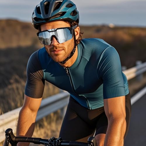 Image of kimorn Z87 Polarized Sport Sunglasses for Men | Wrap around Sport Frame, Polarized Lenses, Driving Fishing Cycling