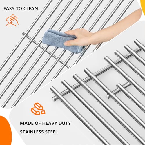 Image of CANDANA Cooking Grates for Char Griller, Stainless Steel Grill Grids Stainless Steel Grill Rack 2121 2123 2222 2828 3001 3030 3725 4000 5050 5252 5650 9020