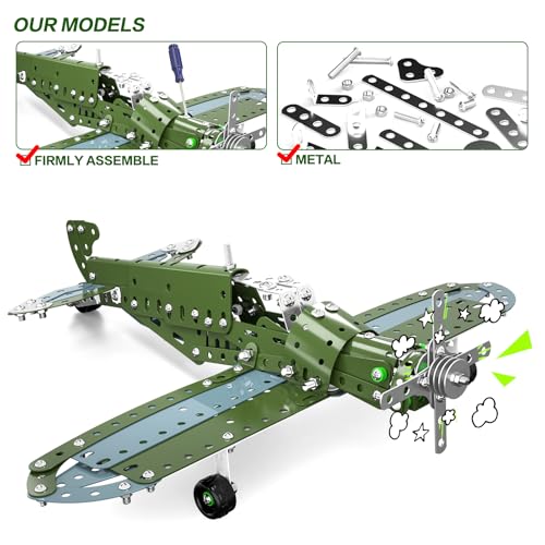Image of Lucky Doug Building Toys Model Airplane Set - DIY Building Stem Projects Toys for Kids Boys Ages 8-12, Assembly Science Toys for Model Fans