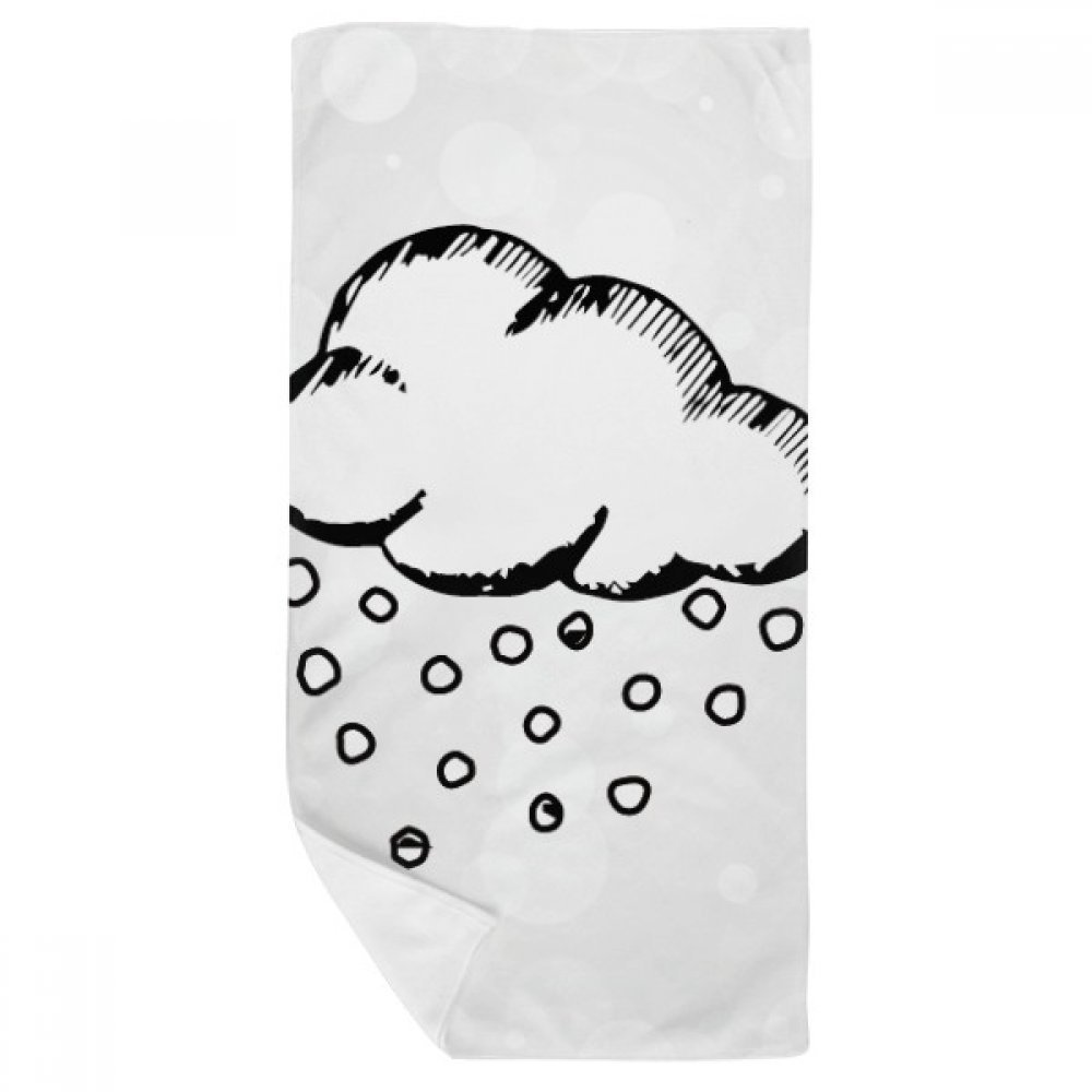 Serviette de bain nuageux pour peau sensible avec gant de toilette doux