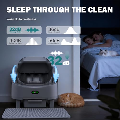 LUODIER Automatic Litter Box—Open-Top Rake Self-Cleaner with App Control — view 9