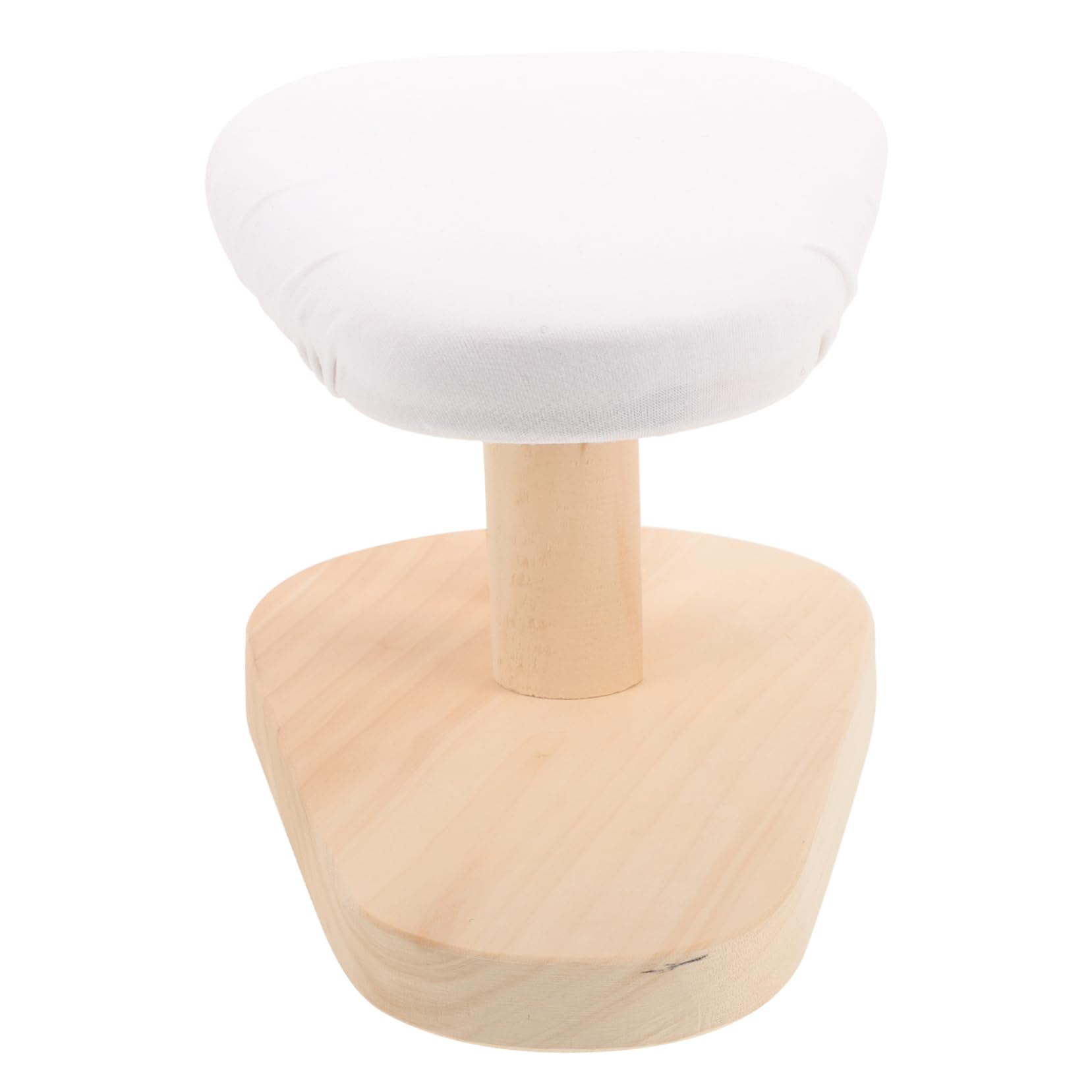 INOOMP Asse da Stiro Portatile in Legno Spalla per Vestiti, Sgabello Rotondo Resistente alle Alte Temperature, Tessuto Traspirante e Asciugatura Rapida per Uso Domestico e Stiratura