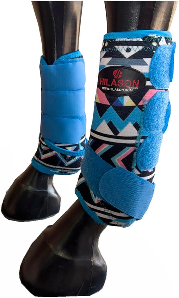 HILASON L M S Horse Front Leg Sport Boots | Jumping Printed