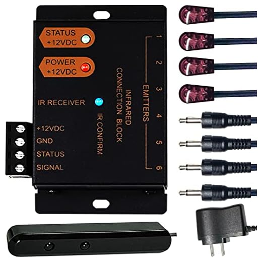 ENSIGEAR IR Repeater Kit, ir Repeater System, IR Remote Control Extender,Control 1 to 18Devices.IR Extender 100 Feet, Dual Sensors Receiver