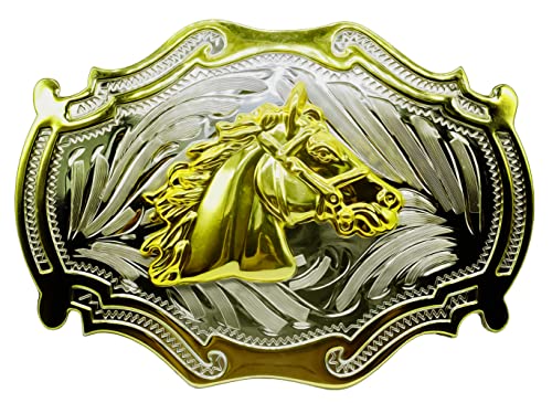 Image of Moranse Cross Cowboy Kneeling Prayer Horse Zinc Alloy Belt Buckles