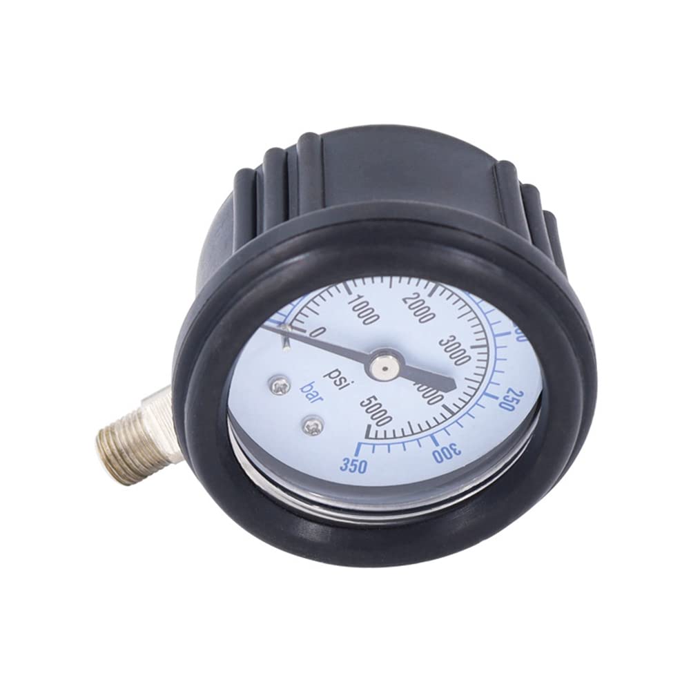 VENEKA PCP Skuba Tauchen Luft Vertikal Manometer für FüLlstation Doppelbereich 350Bar Hochdruckmanometer 1/8Npt