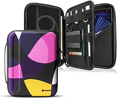 tomtoc Portfolio Case for 11-inch iPad Pro M2/M1 (4th/3/2nd/1st Gen) 2022-2018, 10.9" iPad Air 5/4th Gen 2022-2020, 10.9"/10.2" iPad 10/9th Gen Keyboard Carrying Storage Sleeve Accessories Black Plus
