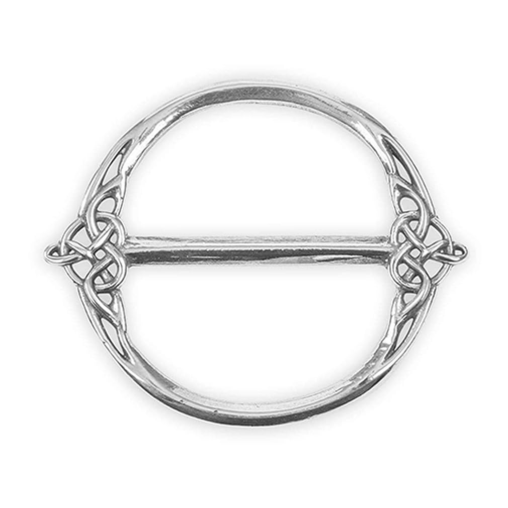 A.E.WilliamsA E Williams Scarf Ring Luxury Fine Pewter Round Handmade Scottish Clip Accessory for Women