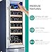 Kalamera Mini Fridge 18 Bottle - 12 inch Wine Cooler Refrigerator, Built-in or Freestanding, with Stainless Steel & Double-Layer Tempered Glass Door, and Temperature Memory Function Wine Fridge