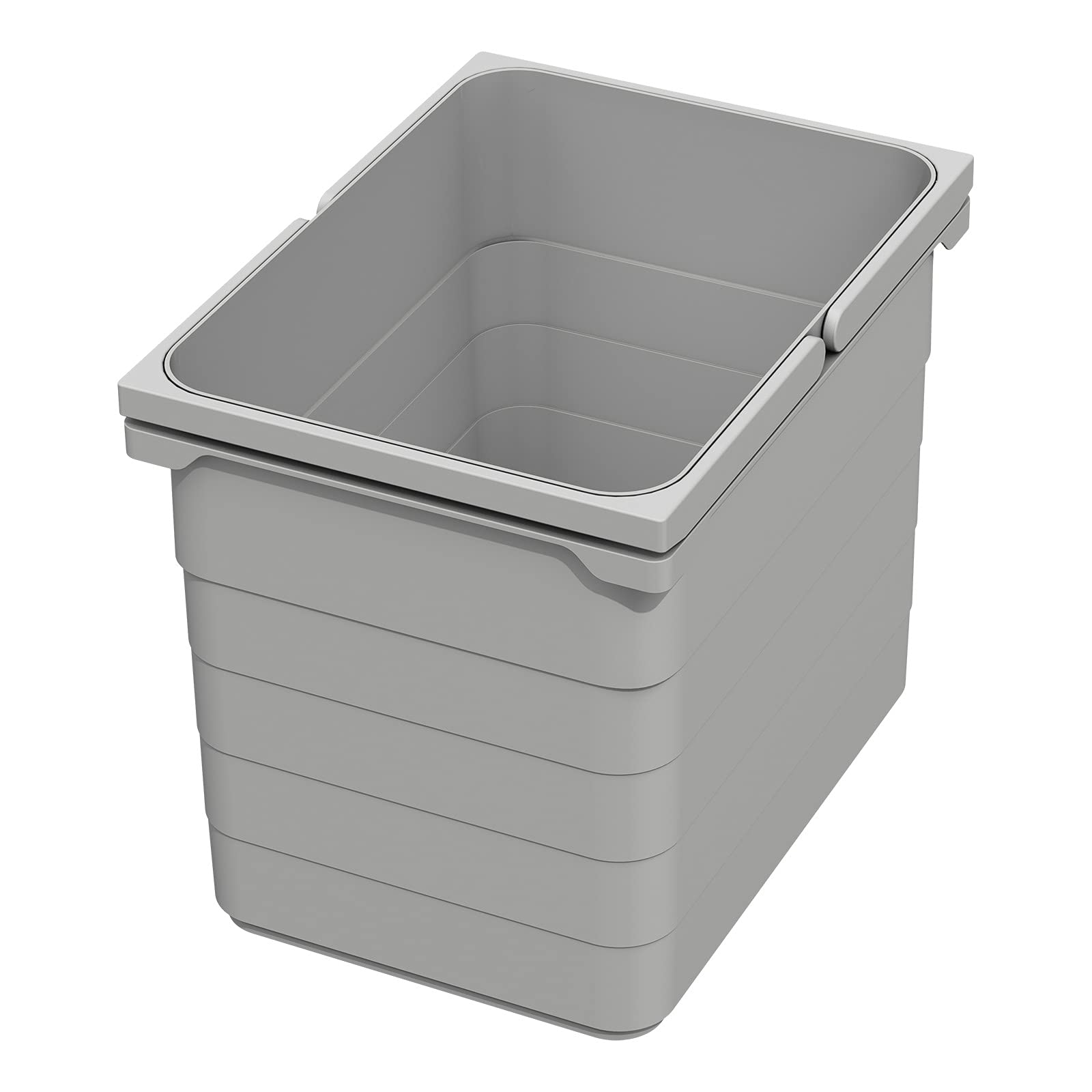 eins2vier Abfallsammler Höhe: 250 mm Volumen 15 Liter 306 x 230 mm alugrau 5078 Abfalltrennsystem Mülleimer Komposteimer von SOTECH