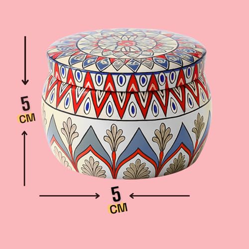 Image of Mandala Candle | Handcrafted Scented Wax Jar with Intricate Mandala Design | Spiritual Home Decor & Gift (Art Deco)