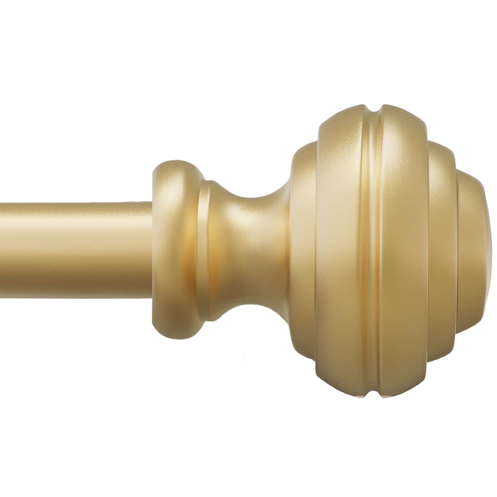 Lot of 2 Curtain Rods for Windows 16 to 45 inch,3/4 inch Heavy Duty Adjustable Decorative Curtain Rods with Modern Finials,Gold Window Curtain Rods for Bedroom, Living Room,Patio and Kitchen,Gold