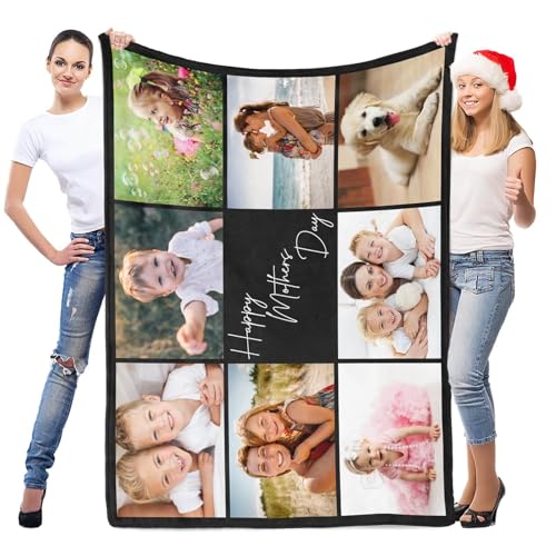 Image of inkArts Custom Blanket with Photo, Personalized Blanket, Customized Photo Blankets, Customizable Picture Blankets, Personalized Photo Gifts for Mom Baby Kid Family Pet