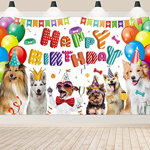 Mops Motiv Kuchen-Topper 'Happy Birthday' - Für Welpen-Themenparty, Ca. 15x14 Cm