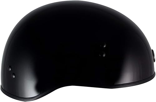 Miniatura 9 de Klutch K-6 'Laid Low' - Casco de media cara para motocicleta, color negro brillante, talla XL