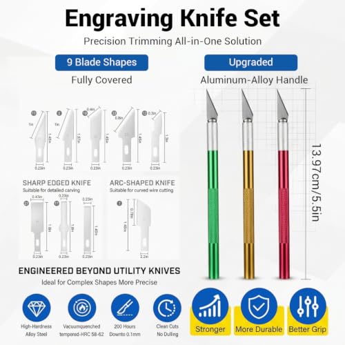 Image of Serplex 3D Printer Tools Kit with Nozzle Cleaning Needles Deburring Tools Scraper Files Tweezers and Printing Accessories for FDM and SLA 3D Printers