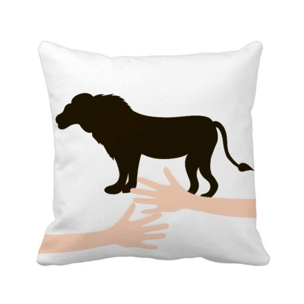 Coussin de cou lion noir animal pour vos moments lecture au salon
