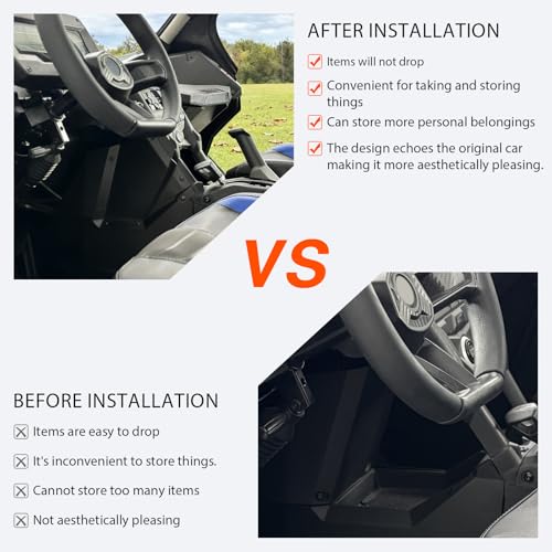 FinFox Center Storage Cover for Maverick X3,Center Console Covers Compatible with Can Am Maverick X3 MAX XRS XDS Turbo R RR 2017-2024 Accessories by FinFox - Image 2