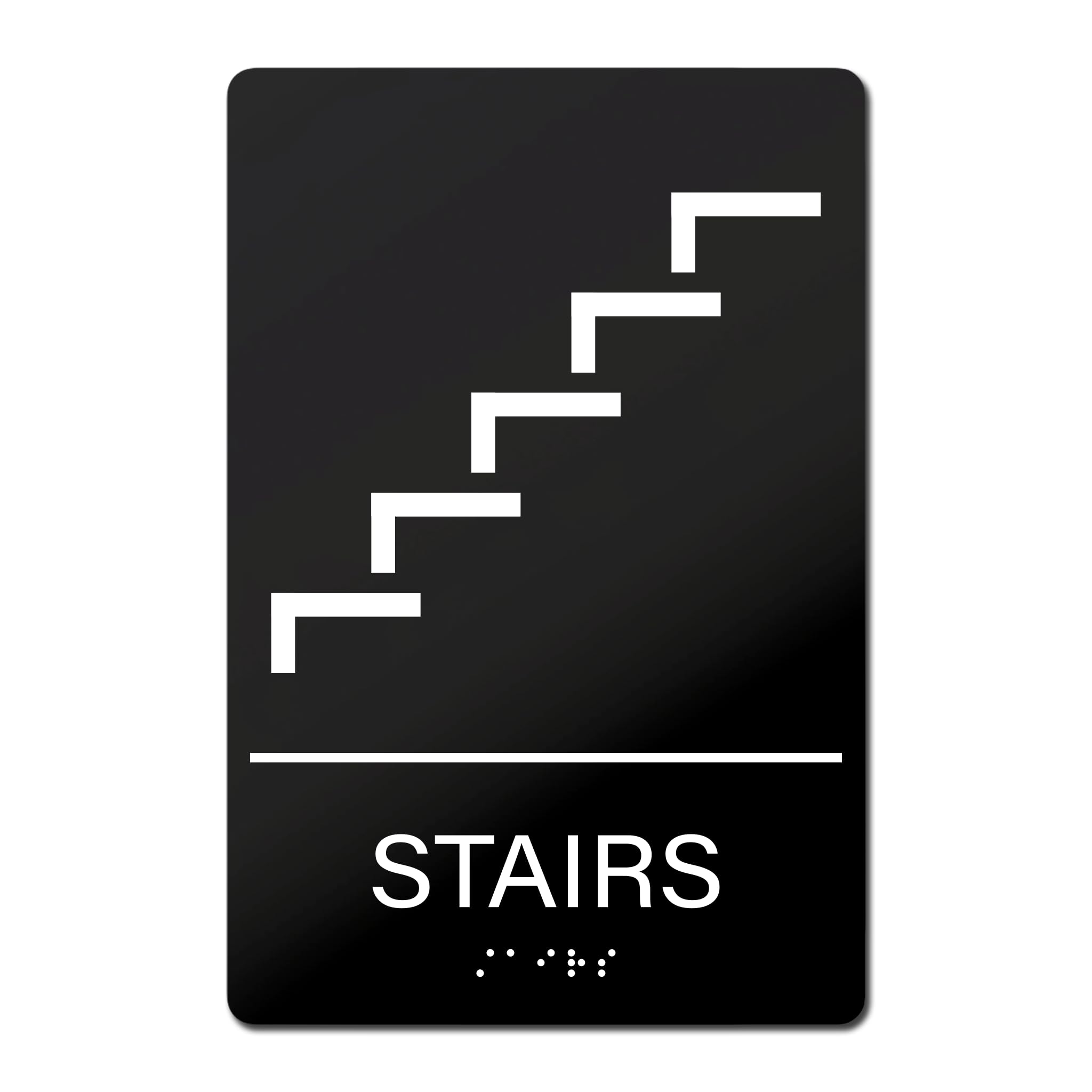 Panneau d'escalier avec braille pour sécuriser les déplacements et guider les malvoyants