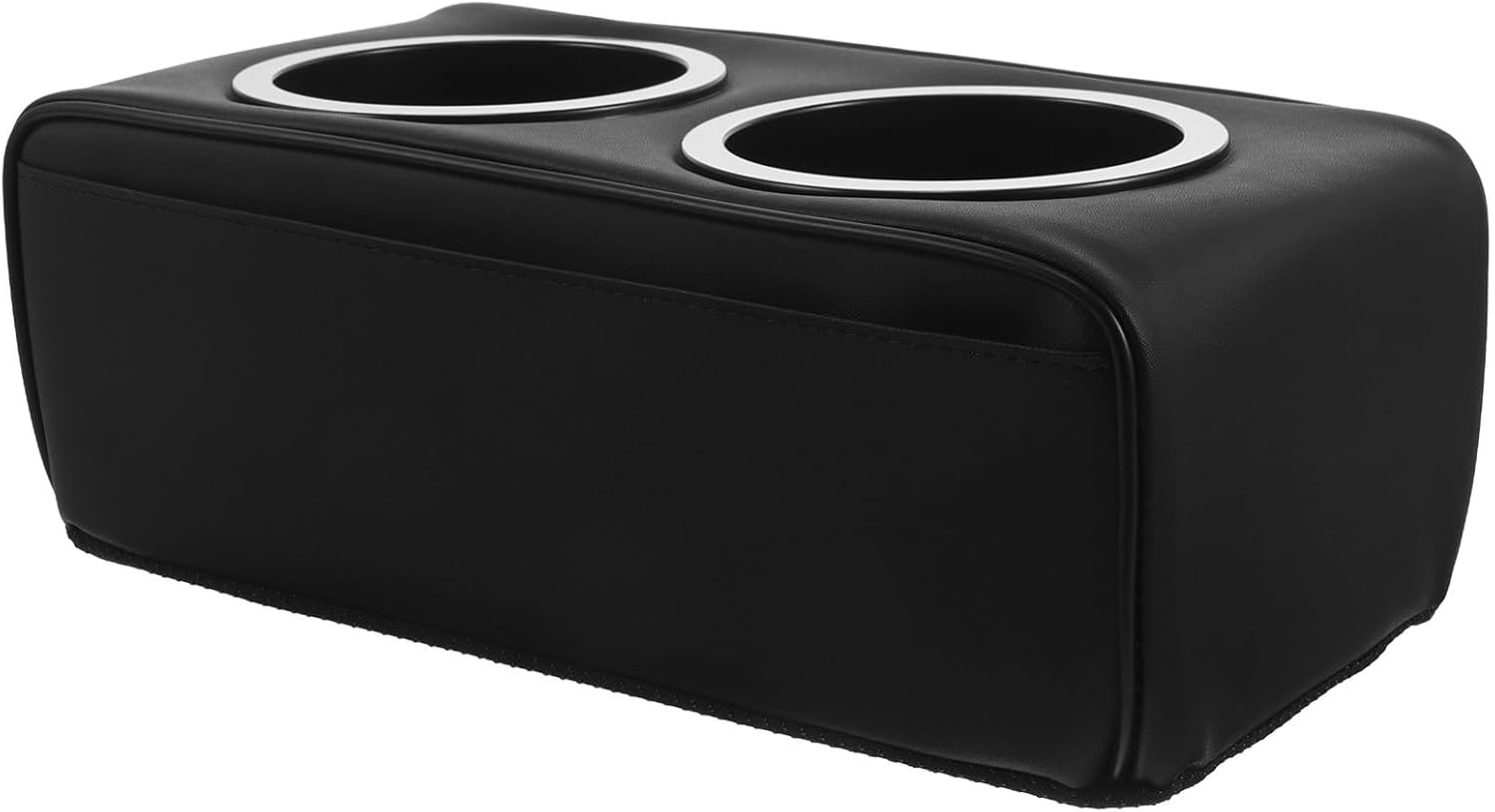 Car Cup Holder Organizer for Back Seat, Universal Fit Pu and Alloy Beverage and Phone Holder Tray, Versatile Storage Accessory for Automotive Rear Seat Travel