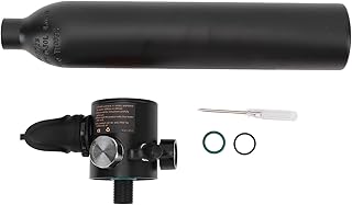 Mini Diving Oxygen Cylinder, 0.5L Mini Silicone Portable Adjustable Breathing Pressure for Snorkeling (Black)