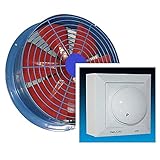 FS400 industria de metal ventilador de pared con 500 vatios regulador de velocidad