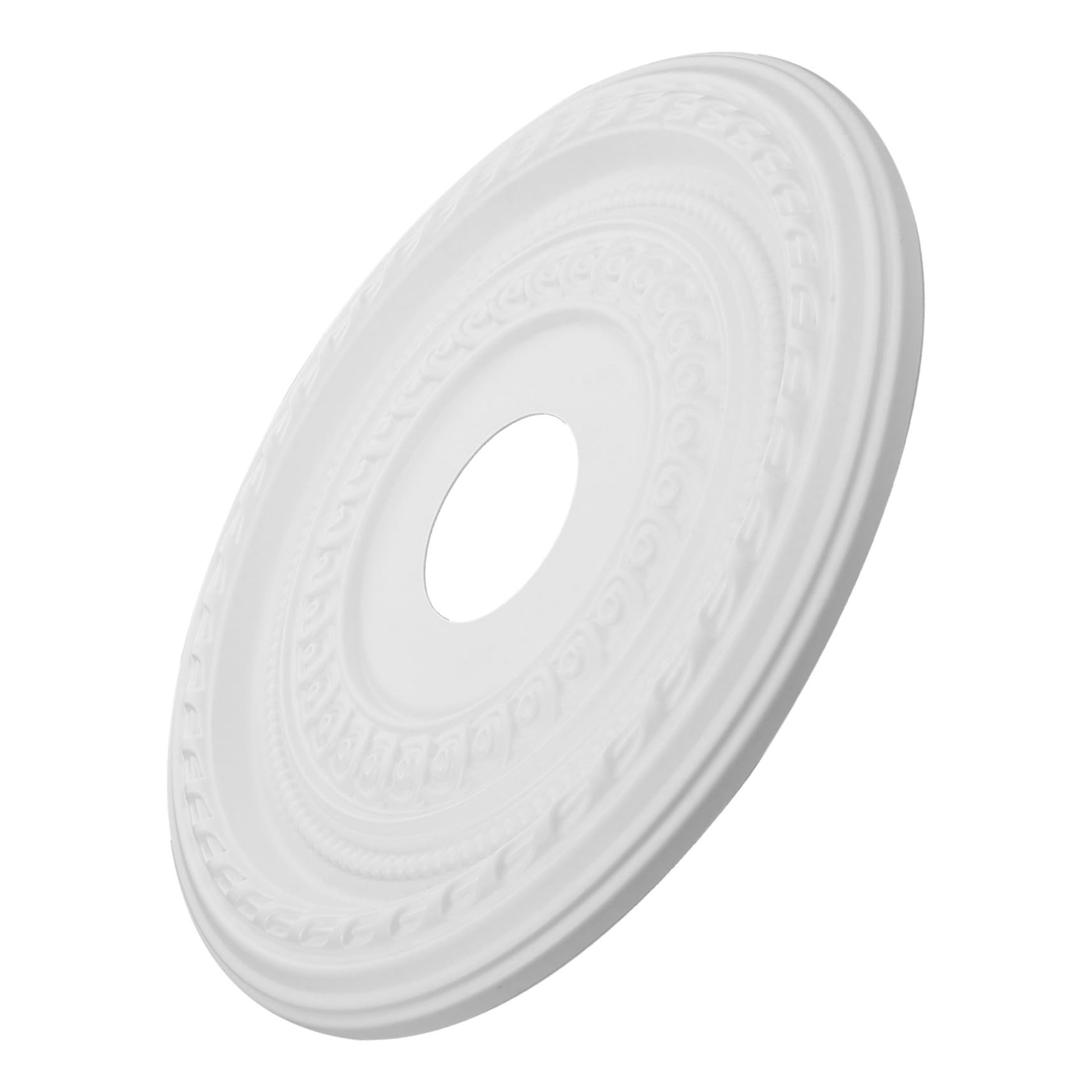 Médaillon de plafond KOMBIUDA solide et léger en polyuréthane blanc
