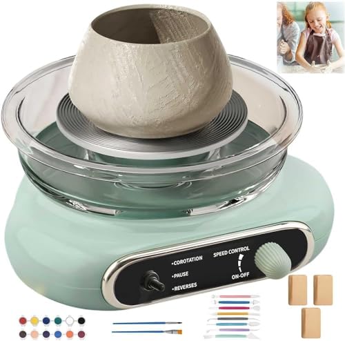 Viskee Electric Pottery Wheel Ceramic Machine, Turntable Potter's Wheel, Forward and Reverse Adjustable Electric Pottery Wheel for Adults and Beginners