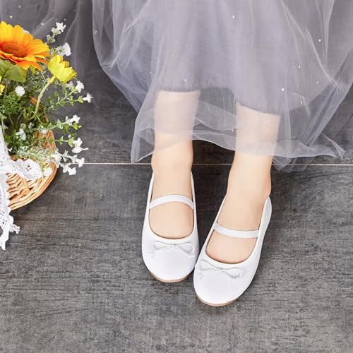 GINFIVE Toddler Girls Dress Shoes Little Girls Mary Janes Ballerina Flats Shoes Toddler3