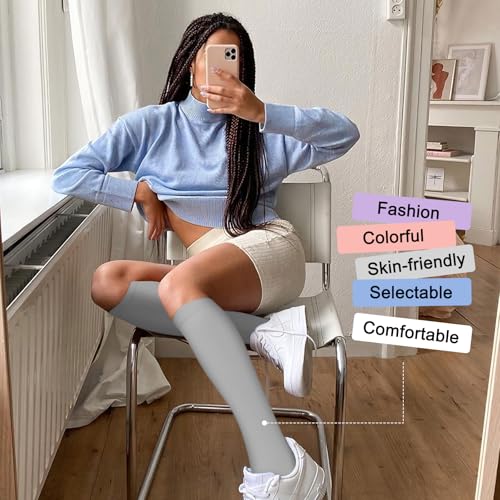 Image of Iseasoo 4 Pairs Compression Socks for Women Circulation-Best Support for Nurses,Running,Athletic,Travel