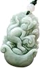 Jadeite Jade Chinese Zodiac Fortune Monkey Amulet Pendant