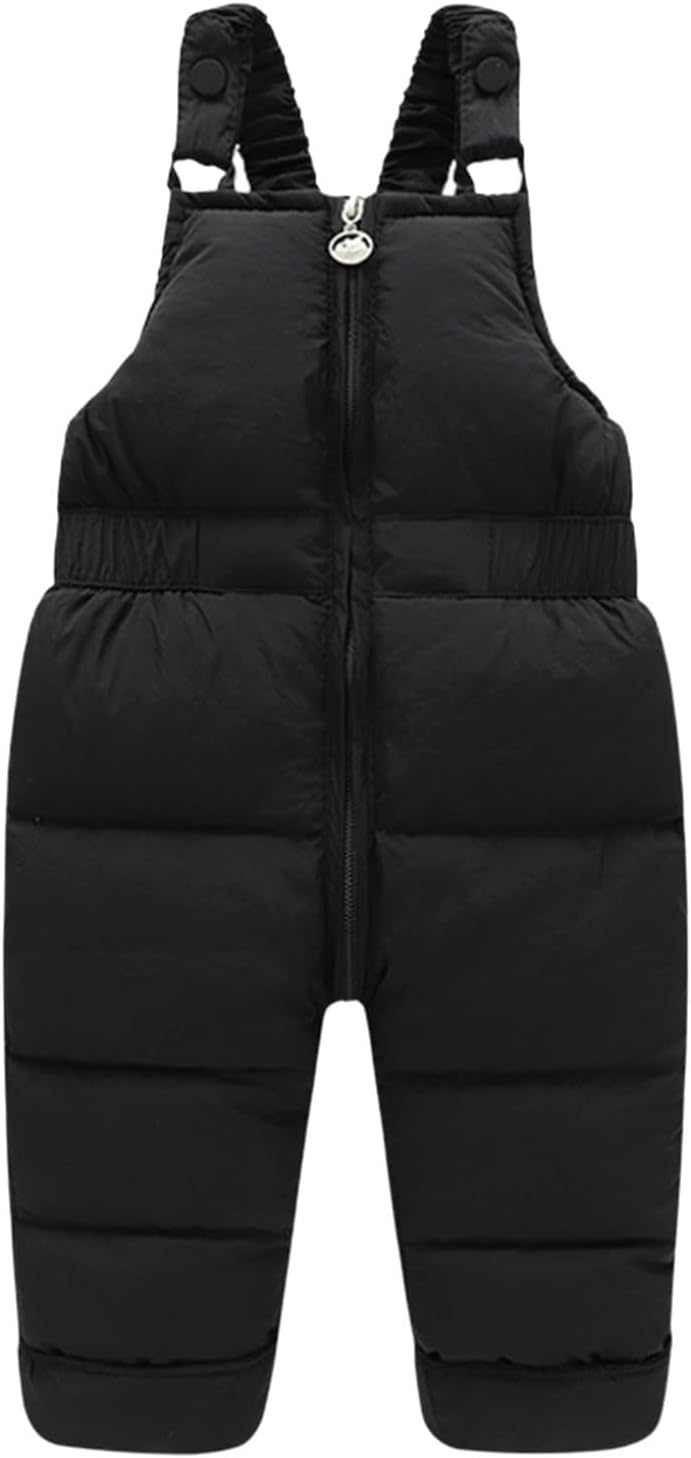 ACSUSS Toddler Boys Girls Puffer Snowsuit 2-Piece Winter Warm Ski Jacket and Snow Bib Pants Set